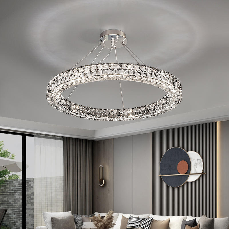 Light Luxury Style Crystal Chandelier Modern Simple Led by CABINSGATE SMART FURNITURE