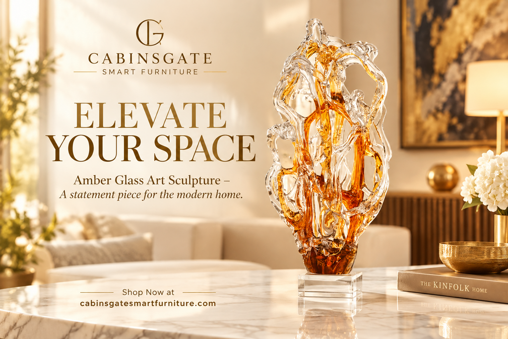 Elevate Your Space with Taihu Stone Living Room Decor - Modern Minimalist Elegance by CABINSGATE SMART FURNITURE