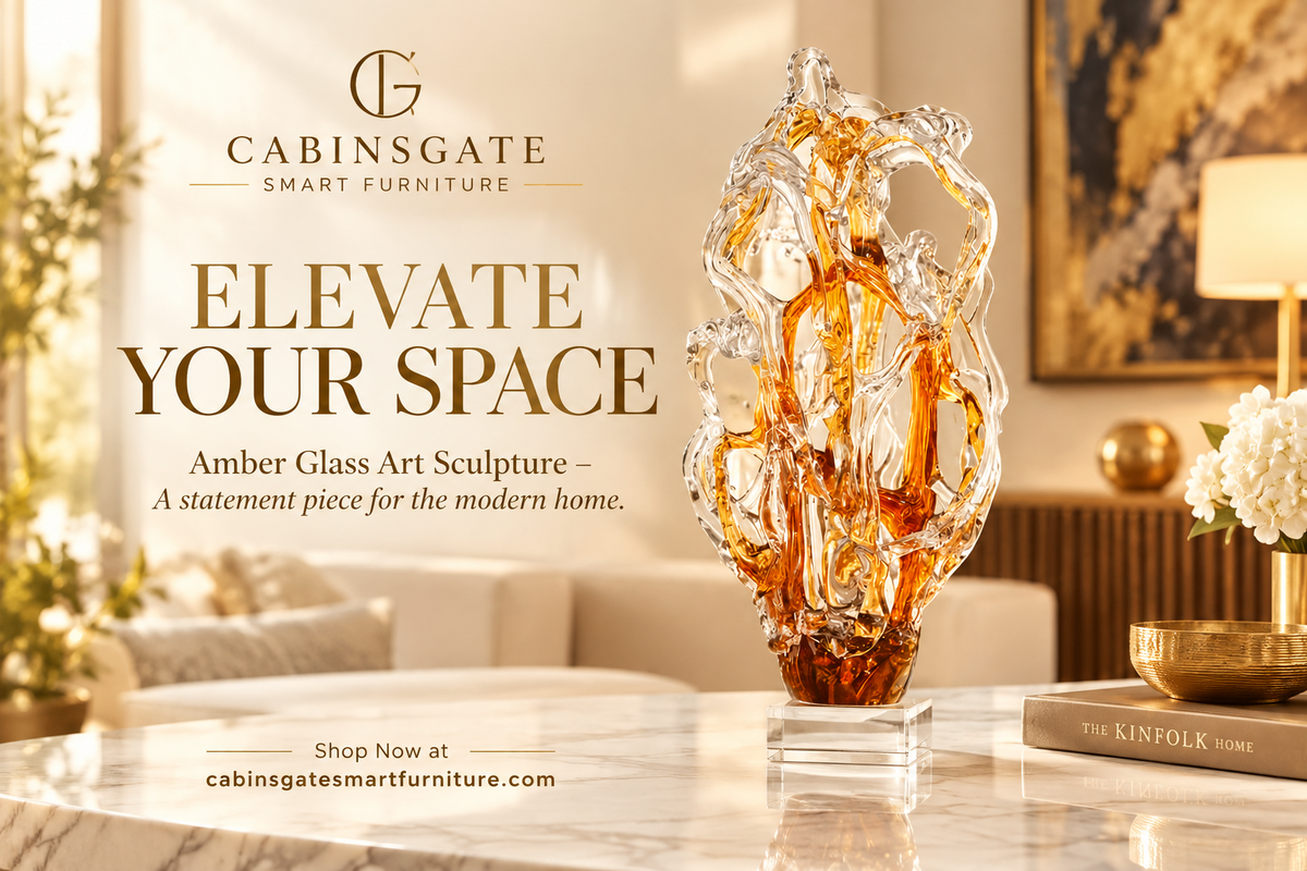 Elevate Your Space with Taihu Stone Living Room Decor - Modern Minimalist Elegance by CABINSGATE SMART FURNITURE