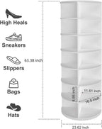 Transform Your Space with the 7 Tier Rotating Shoe Rack Tower by CABINSGATE SMART FURNITURE