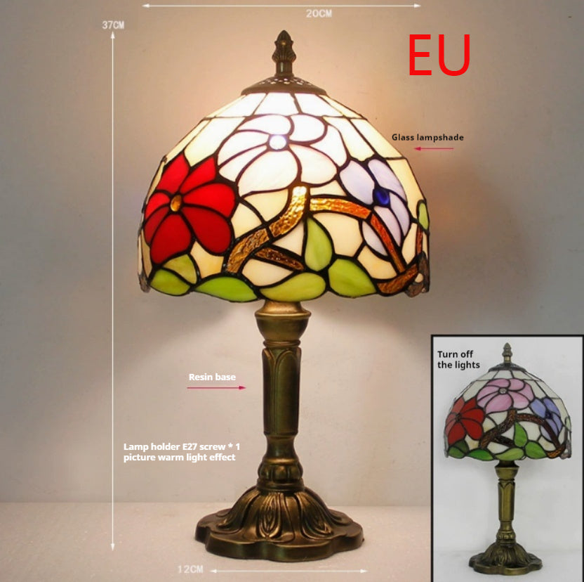 Enhance Your Space with the Retro Yellow Glass Bedside Lamp by CABINSGATE SMART FURNITURE