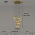 Creative Modern Minimalist Atmosphere Personality Living Room Long Chandelier by CABINSGATE SMART FURNITURE