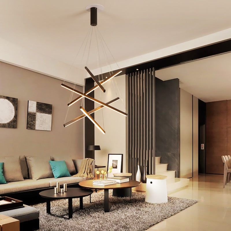 Duplex Hollow Staircase Chandelier Simple Modern Atmosphere Creativity by CABINSGATE SMART FURNITURE