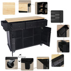 Kitchen Trolley With Rubberwood Folding Leaf Countertops by CABINSGATE SMART FURNITURE
