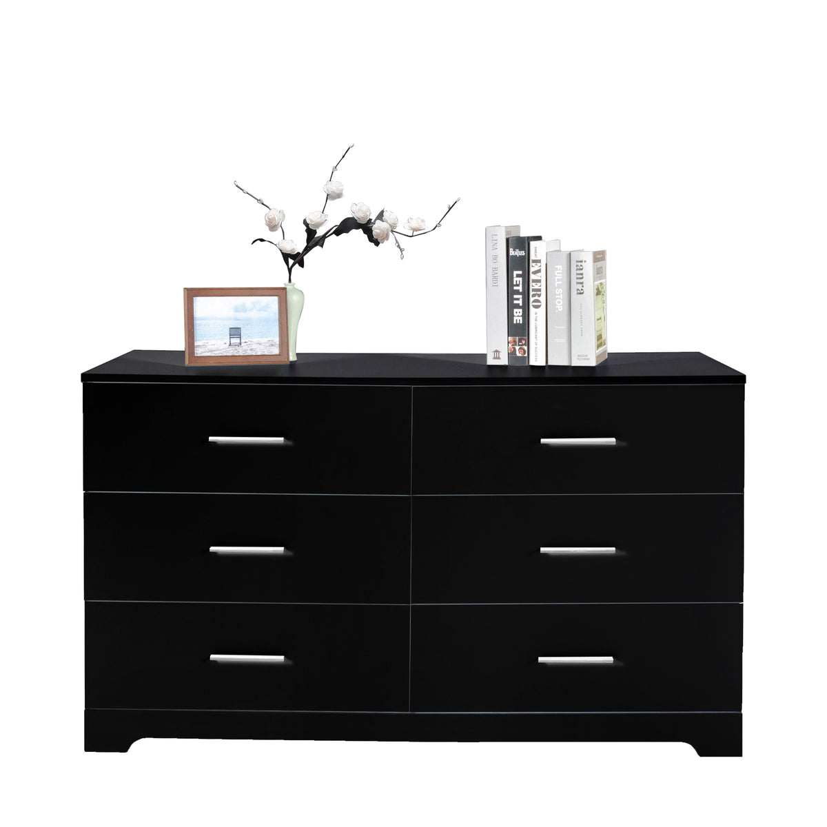 Black Particle Board With Triamcinol, Six Drawer Cabinet by CABINSGATE SMART FURNITURE