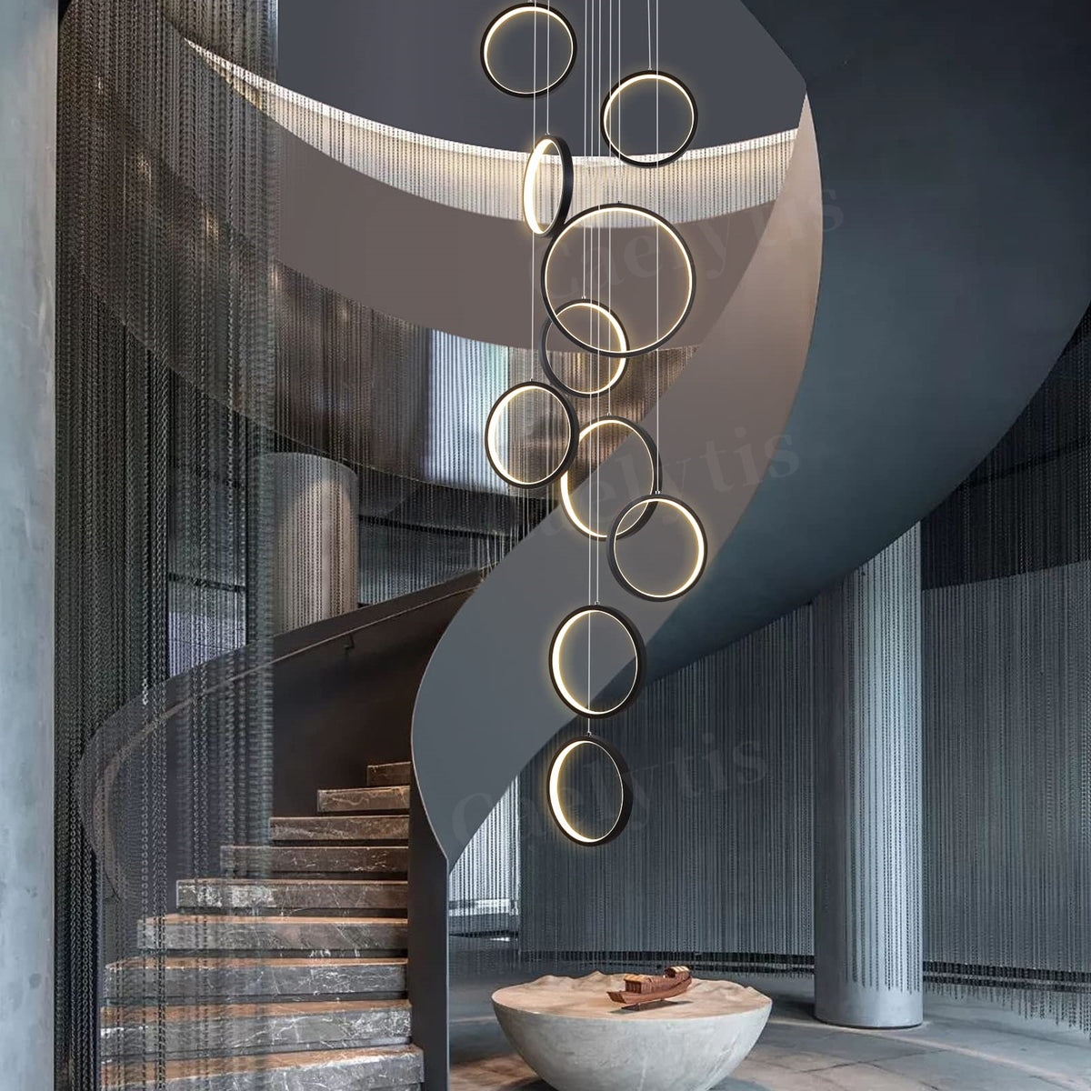 Loft Chandelier Modern Lighting Dining Room Lighting Fixtures by CABINSGATE SMART FURNITURE