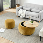 Circular Storage Footstool 2-in-1 Function by CABINSGATE SMART FURNITURE