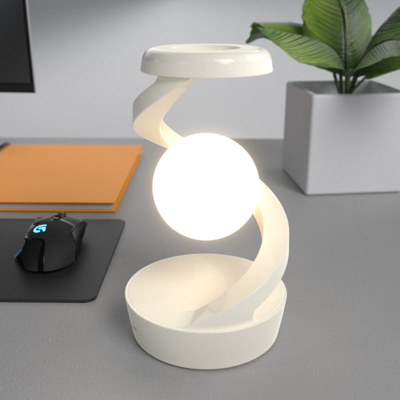 Rotating Moon Desk Lamp: Elevate Your Space with Elegant Wireless Charging