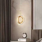 Light Luxury Bedroom Bedside Chandelier Modern Minimalist Long Line Small Droplight by CABINSGATE SMART FURNITURE