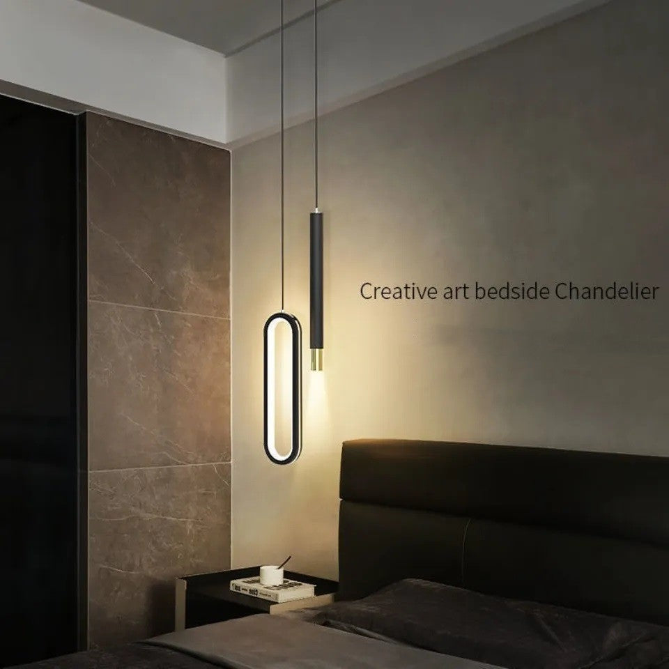 Nordic Long Line Minimalist Chandelier Modern Minimalist Creative by CABINSGATE SMART FURNITURE