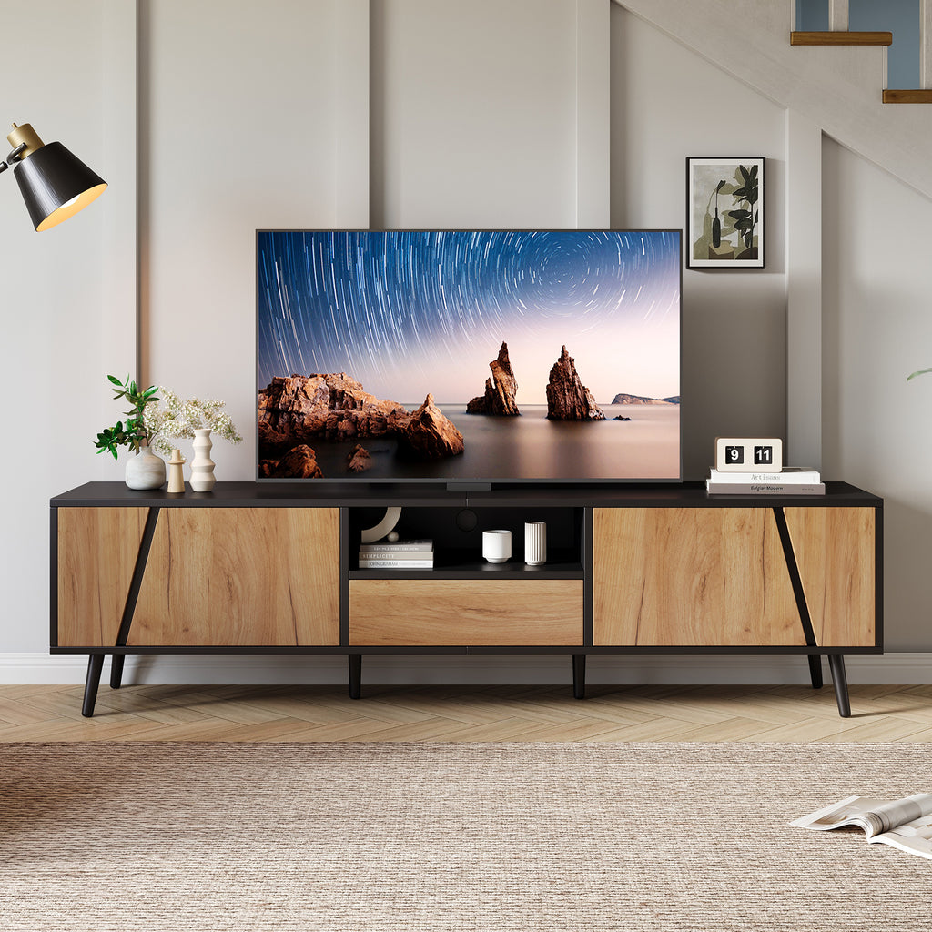 TV Stand Cabinet With Storage Sideboard,1 Drawer 2 Door, TV Entertainment Center For Livingroom Bedroom by CABINSGATE SMART FURNITURE