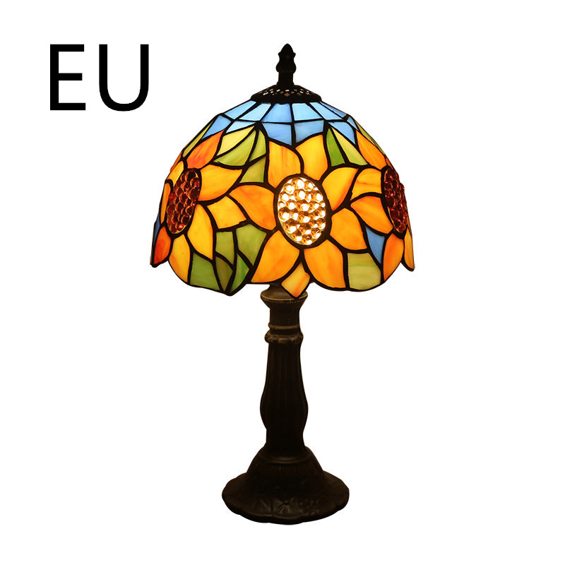 Enhance Your Space with the Retro Yellow Glass Bedside Lamp by CABINSGATE SMART FURNITURE