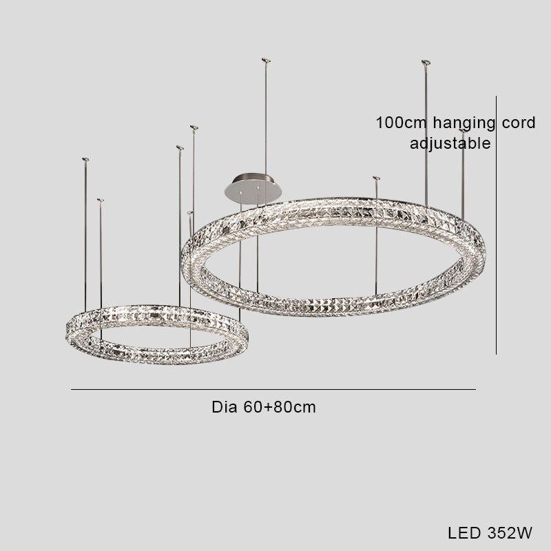 Light Luxury Style Crystal Chandelier Modern Simple Led by CABINSGATE SMART FURNITURE