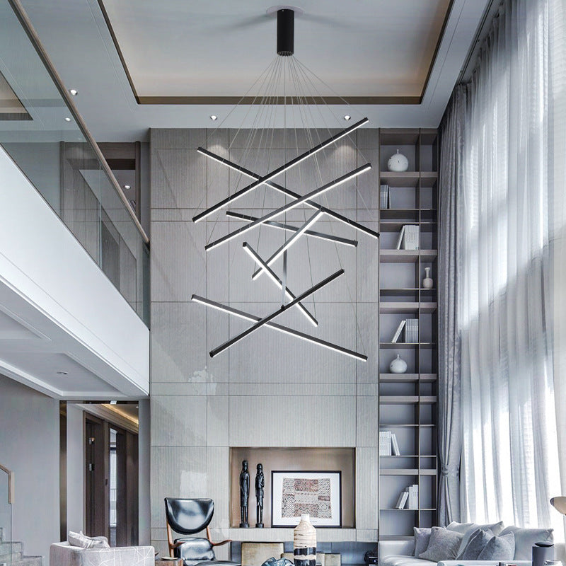Duplex Hollow Staircase Chandelier Simple Modern Atmosphere Creativity by CABINSGATE SMART FURNITURE