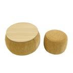Circular Storage Footstool 2-in-1 Function by CABINSGATE SMART FURNITURE