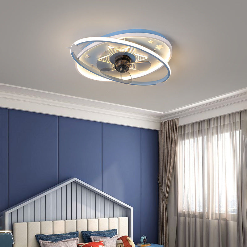 Intelligent Simple Ceiling Fan Chandelier with Remote Control by CABINSGATE SMART FURNITURE