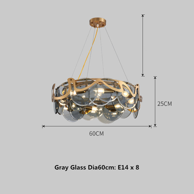 Modern Minimalist Restaurant Table Bar Glass Chandelier by CABINSGATE SMART FURNITURE