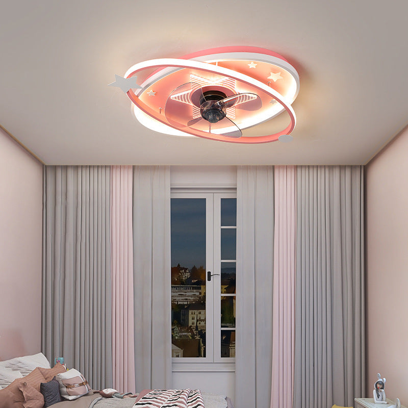 Intelligent Simple Ceiling Fan Chandelier with Remote Control by CABINSGATE SMART FURNITURE