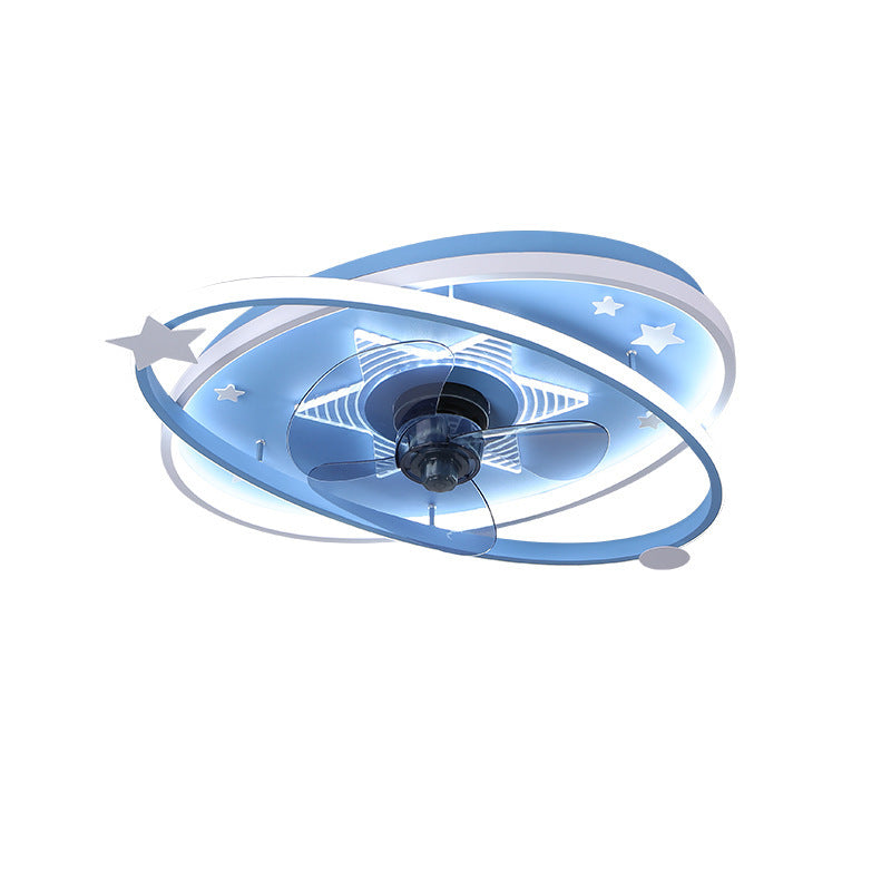 Intelligent Simple Ceiling Fan Chandelier with Remote Control by CABINSGATE SMART FURNITURE