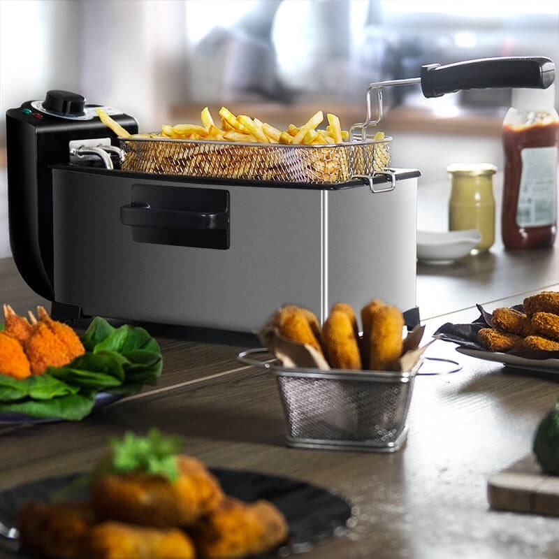 Household 3L French Fries Electromechanical Fryer.