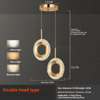 Light Luxury Bedroom Bedside Chandelier Modern Minimalist Long Line Small Droplight by CABINSGATE SMART FURNITURE
