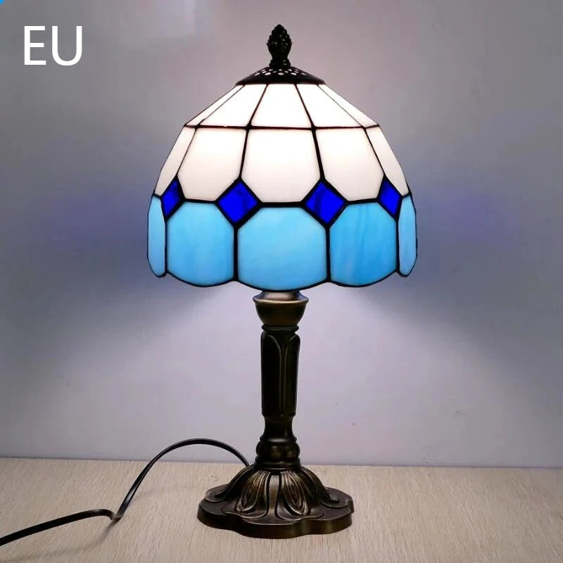Enhance Your Space with the Retro Yellow Glass Bedside Lamp by CABINSGATE SMART FURNITURE