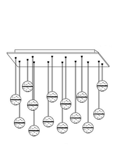 Modern Minimalist Duplex Crystal Staircase Chandelier by CABINSGATE SMART FURNITURE