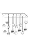 Modern Minimalist Duplex Crystal Staircase Chandelier by CABINSGATE SMART FURNITURE