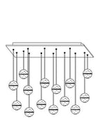 Modern Minimalist Duplex Crystal Staircase Chandelier by CABINSGATE SMART FURNITURE