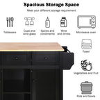 Kitchen Trolley With Rubberwood Folding Leaf Countertops by CABINSGATE SMART FURNITURE