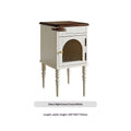 Vintage Solid Wood & Metal Rounded Rectangle Nightstand, Bedside Bedroom Furniture Storage by CABINSGATE SMART FURNITURE