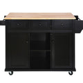 Kitchen Trolley With Rubberwood Folding Leaf Countertops by CABINSGATE SMART FURNITURE