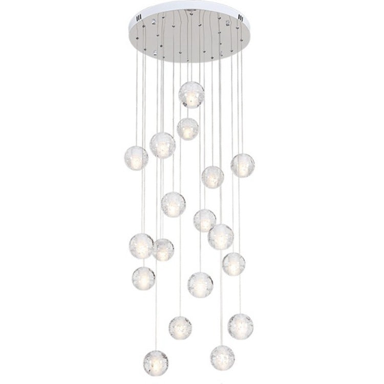 Modern Minimalist Duplex Crystal Staircase Chandelier by CABINSGATE SMART FURNITURE