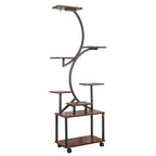 Plant Stand With Grow Lights, 8 Tiered Indoor Plant Shelf, 61 Tall Plant Stand For Indoor Plants Multiple, Metal Plant Flower Holder Stand, S-Shaped Plant Rack For Home Patio by CABINSGATE SMART FURNITURE