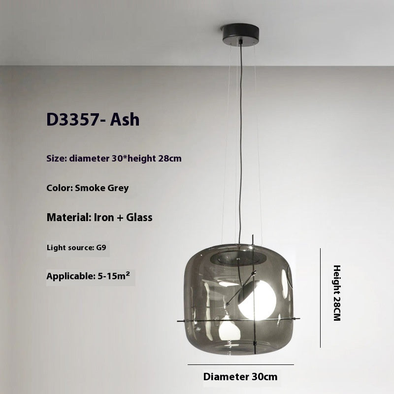 Creative Art Modern Minimalist Glass Bedroom Bedside Chandelier by CABINSGATE SMART FURNITURE