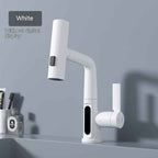 Intelligent Digital Display Faucet Pull-out Basin Faucet Temperature Digital Display Rotation by CABINSGATE SMART FURNITURE