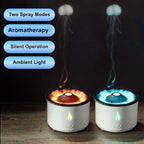 Transform Your Space with the Ultrasonic Aromatherapy Humidifier: Relaxing Mist & Soothing Flames by CABINSGATE SMART FURNITURE