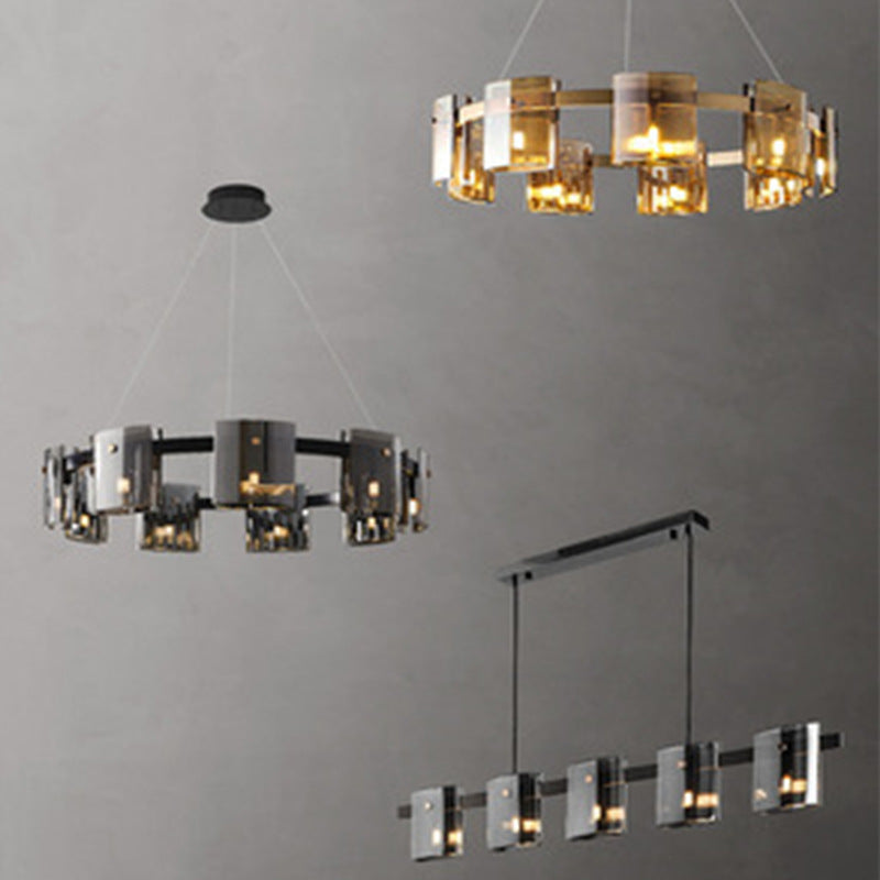 Modern Simple Glass Living Room Chandelier Bedroom Study Personality by CABINSGATE SMART FURNITURE