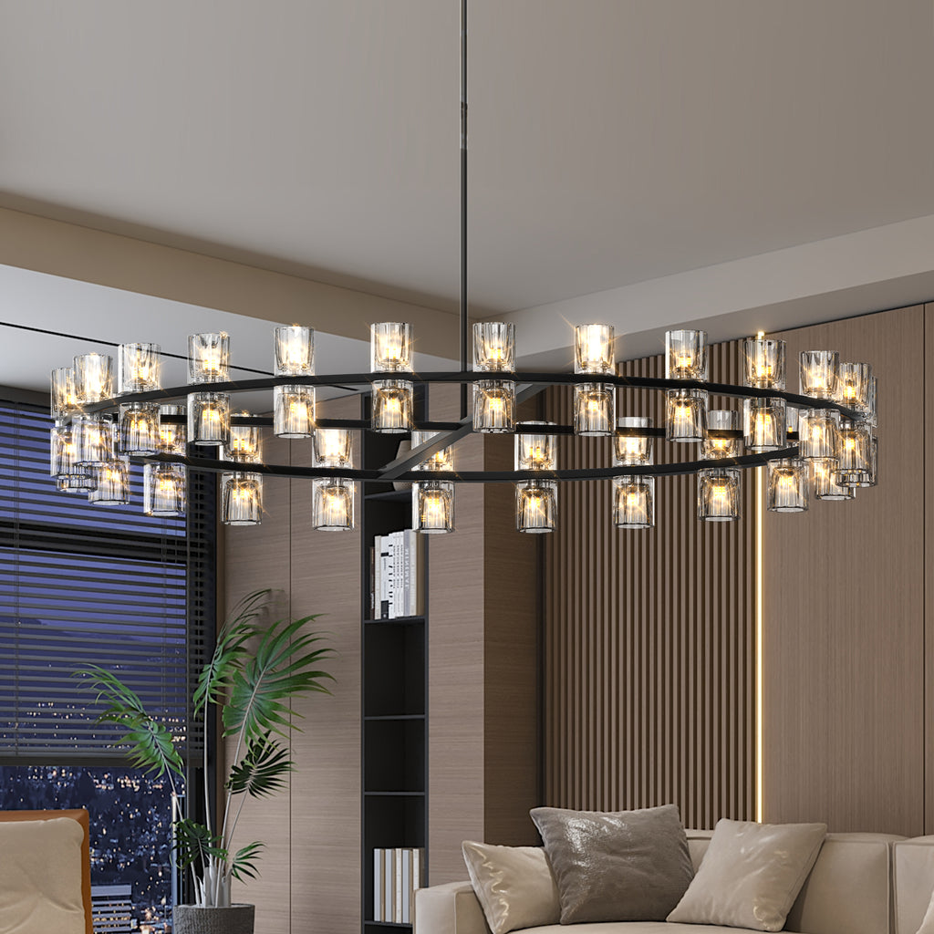Transform Your Space with Modern Crystal Chandeliers – Elegant LED Lighting for Your Dining Room by CABINSGATE SMART FURNITURE
