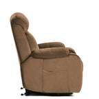 Lift Chair Recliner For Elderly Power Remote Control Recliner Sofa Relax Soft Chair Anti-skid Australia Cashmere Fabric Furniture Living Room Brown by CABINSGATE SMART FURNITURE