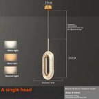 Light Luxury Bedroom Bedside Chandelier Modern Minimalist Long Line Small Droplight by CABINSGATE SMART FURNITURE